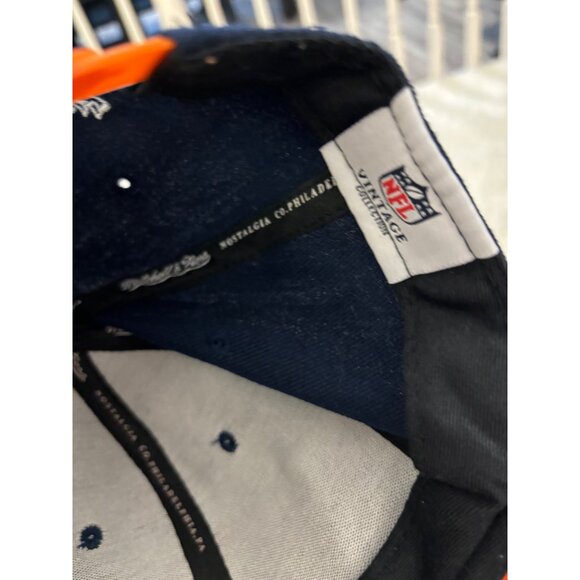 Mitchell & Ness Chicago Bears Adjustable Fit Snapback Hat Navy/Orange - Picture 9 of 16